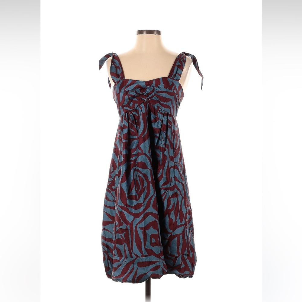 Marc Jacobs Blue and burgundy bubble Dress silk 4